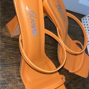 Liliana Orange High Heels Sleek Design